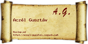 Aczél Gusztáv névjegykártya