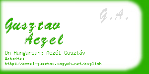 gusztav aczel business card