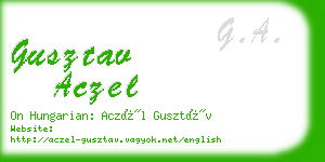 gusztav aczel business card